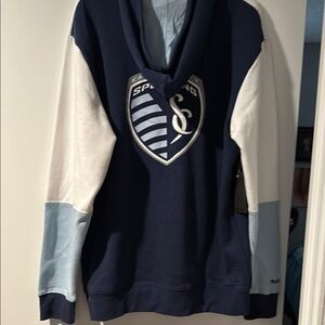 Mitchell & Ness Blue and White Sweatshirt Varsity Style